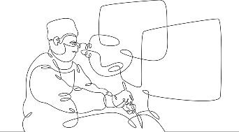 Drawing of Sinus Surgeon | In-office Balloon Sinuplasty